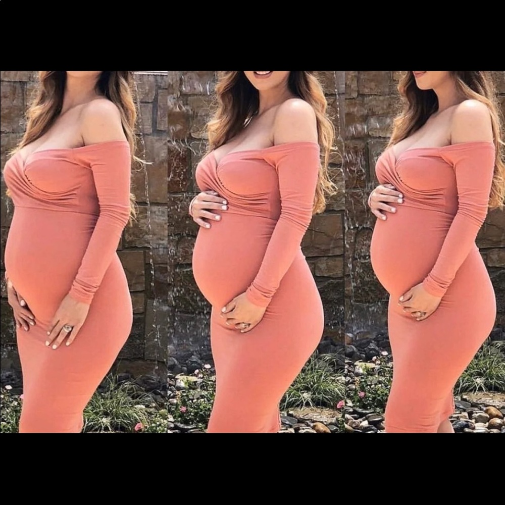 Sexymama brand maternity off shoulder dress